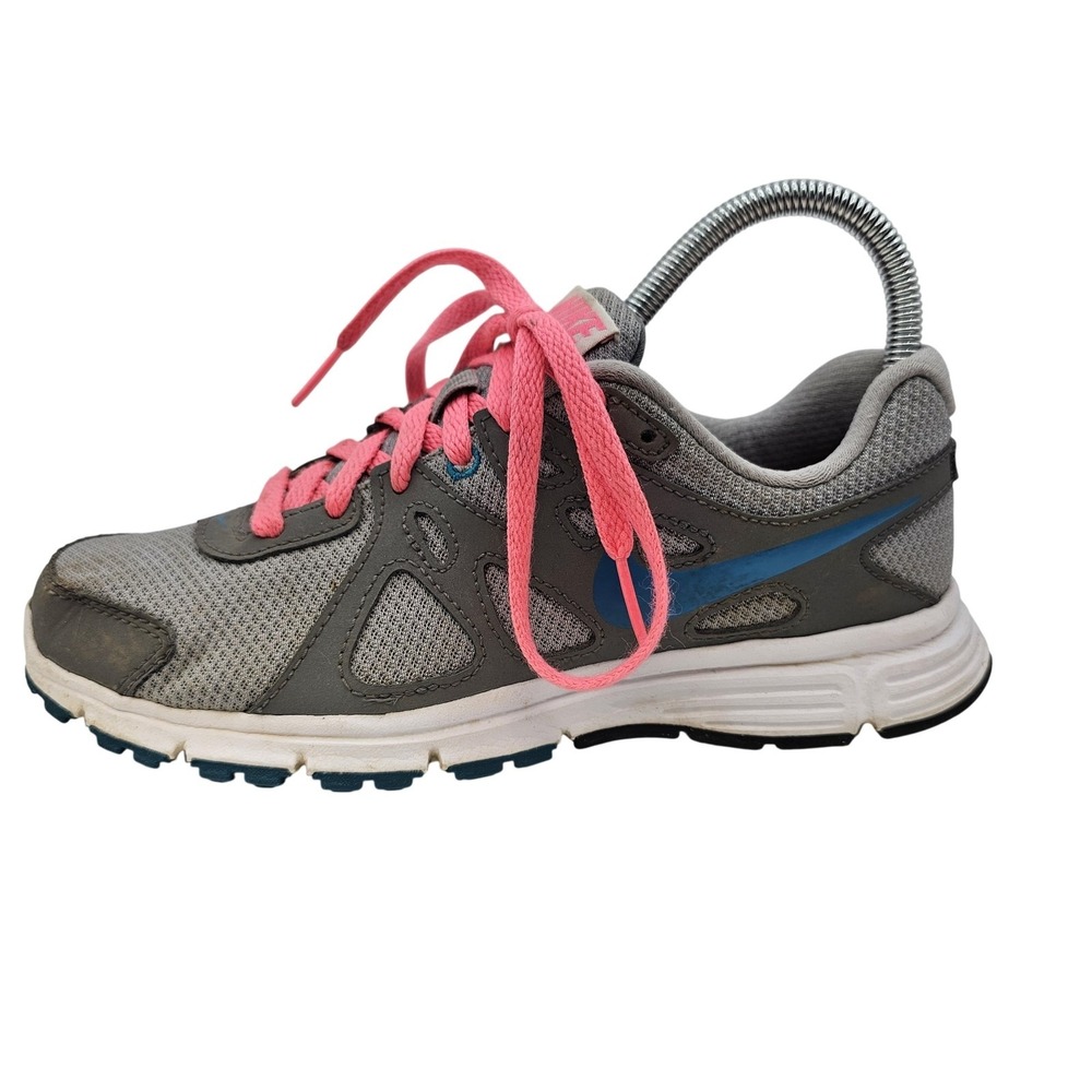 Nike Revolution 2 Shoes Womens Size 6.5 Gray Pink Running Sneakers 554900-006